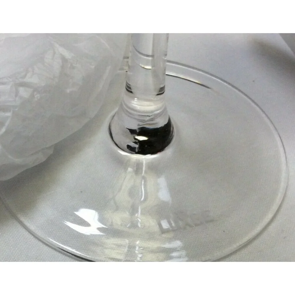Collectible Luxbe high end crystal wine glasses, set of 4 new in box - T1383